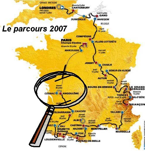 Carte du Tour de France 2007
