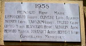 Plaque installée à l'occasion de son inauguration...