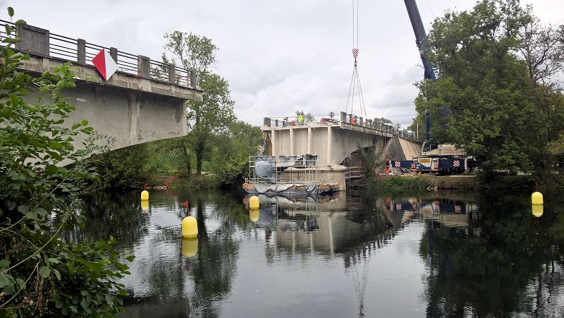 Doucement mais surement, le pont disparait... Cot octroi