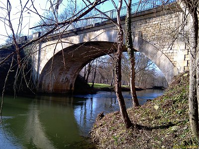Endroit où le gaz passera sous la rivière